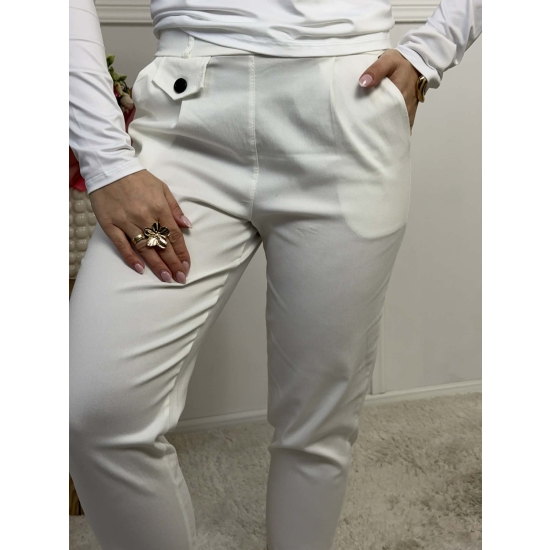 Spodnie chinosy materiałowe białe